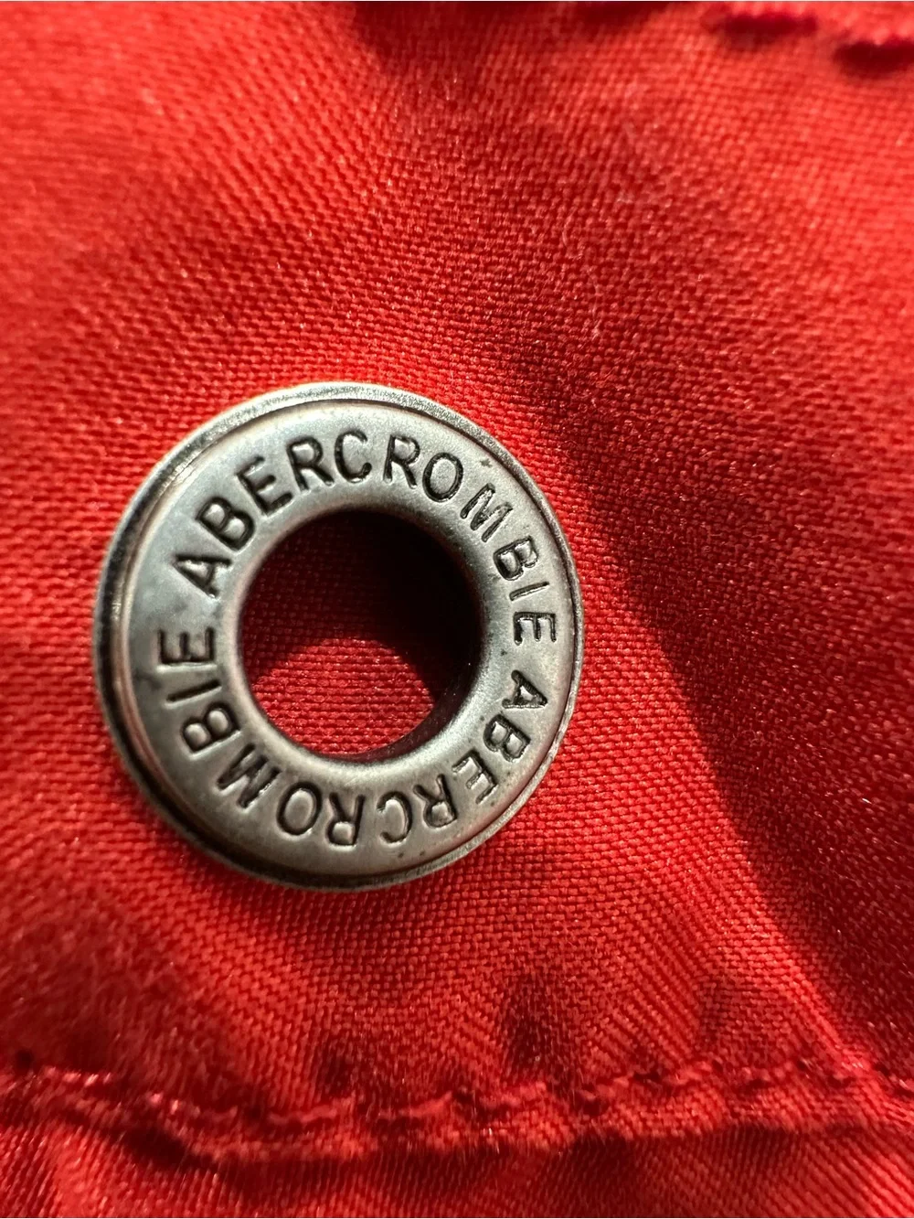 Abercrombie & Fitch Red Men’s Swim Board Shorts with Striped Waistband